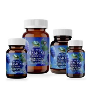 Kratom Kulture 7- Hydroxymitragynine Black Diamond Edition Tablets Blue Razz Cotton Candy 81mg