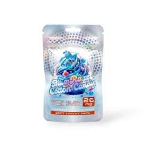 Kratom Kulture 7ohmz Chewable Tablets Blue Razz Cotton Candy 26mg